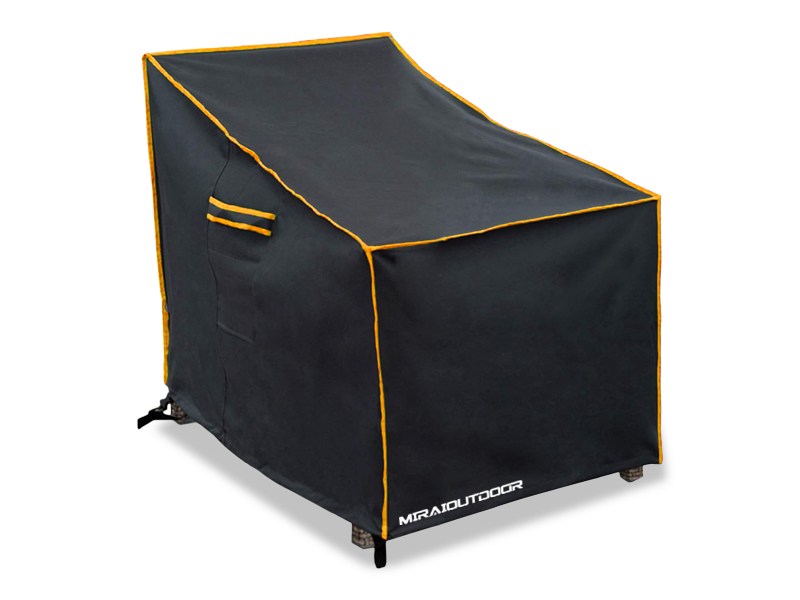 Black+orange outdoor waterproof chair covers with pipe