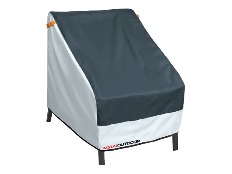 Upper dark gray + bottom light gray outdoor chair covers