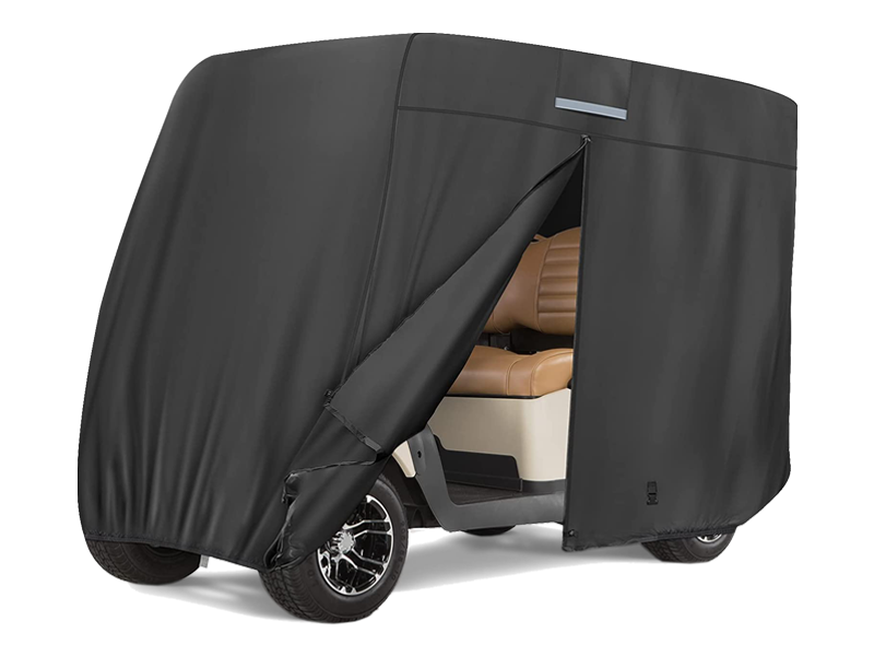 All Black 600d Waterproof Golf Cart Cover